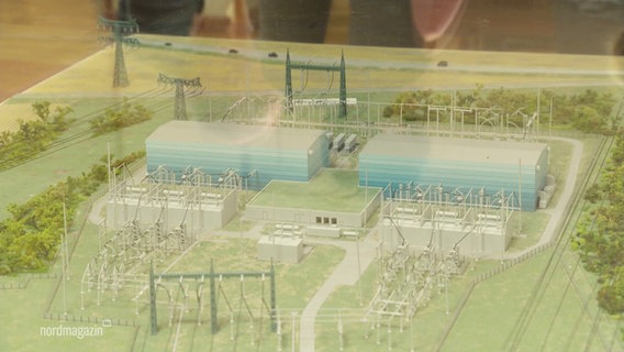 Ein Modell einer geplanten Stromautobahn in MV. © Screenshot 