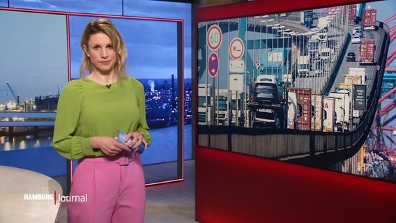 Eva Diederich moderiert das Hamburg Journal um 18:00 Uhr. © Screenshot 