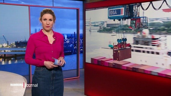 Eva Diederich moderiert das Hamburg Journal. © Screenshot 