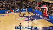 Spielszenen beim Basketball. © Screenshot 