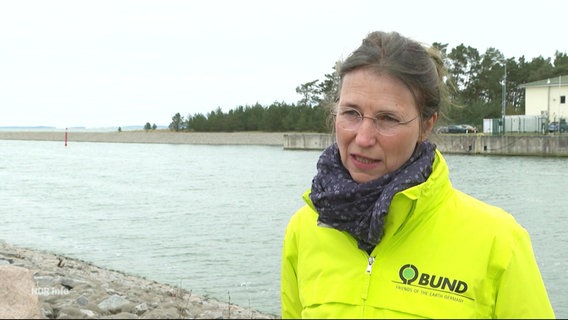 Naturschützerin Corinna Cwielag vom BUND MV im Gespräch. © Screenshot 