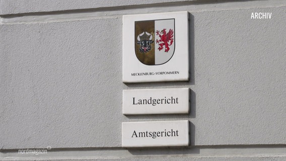 Das Schild des Landgerichtes von Mecklenburg-Vorpommern. © Screenshot 