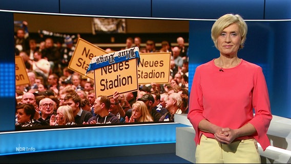 Susanne Stichler moderiert NDR Info um 21:45 Uhr. © Screenshot 