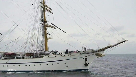 Die "Gorch Fock" zu See. © Screenshot 