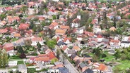 Die Stadt Lübtheen von oben. © Screenshot 