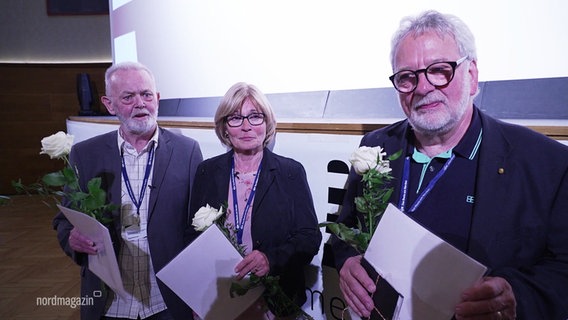 Hartmut Schwerdtfeger, Karin Geister und Ulf-Peter Tannert. © Screenshot 