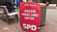 Ein Wahlkampfplakat ruft gegen Hass und Hetze auf. © Screenshot 