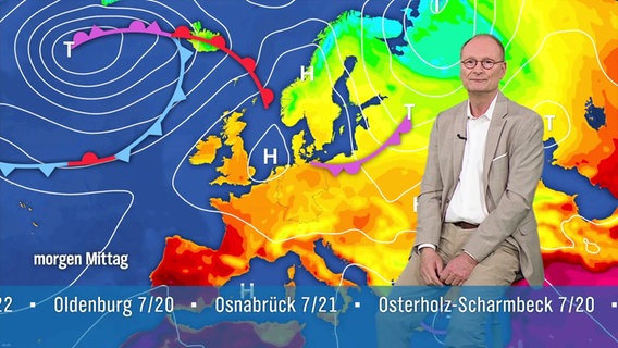 Sven Plöger moderiert das Wetter für Niedersachsen. © Screenshot 