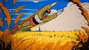 Bauernlobby-Man fliegt zu seinem Einsatz. (extra 3 vom 16.05.2024 im Ersten) © NDR 