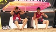 Die Beachvolleyball-Spieler Nils Ehlers und Clemens Wickler. © Screenshot 