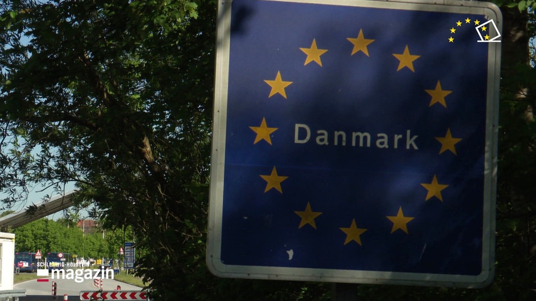 Das Grenzschild zu Dänemark
