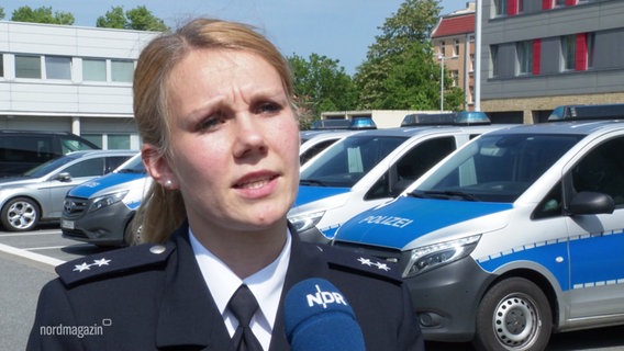 Katja Weizel – Sprecherin Polizei Rostock © Screenshot 