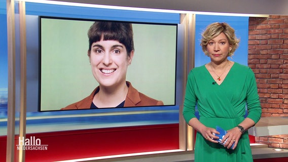 Christina von Saß moderiert Hallo Niedersachsen 26.05.2024. © Screenshot 