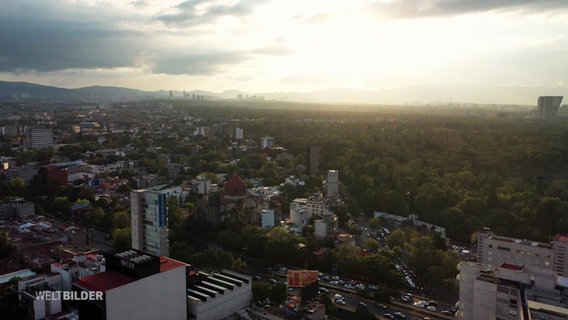Teile von Mexiko City aus der Vogelperspektive. © Screenshot 