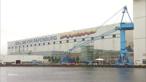 Ansicht der Meyer-Werft in Papenburg. © Screenshot 