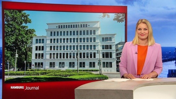 Dina Hille moderiert das Hamburg Journal um 18:00 Uhr. © Screenshot 