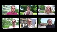 Die Spitzenkandidaten und -kandidatinnen der sechs aktuell in der Bezirksversammlung vertretenen Parteien im Portrait. © Screenshot 