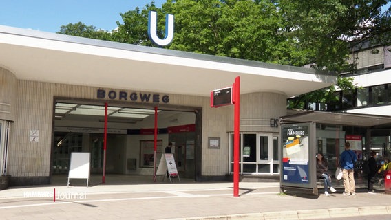 Die U-Bahnstation Borgweg wird früher als gedacht mit der neuen Linie U5 verbunden. © Screenshot 