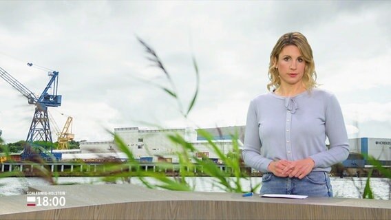 Eva Diederich moderiert das Schleswig-Holstein Magazin um 18:00 Uhr. © Screenshot 