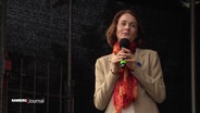 Spitzenkandidatin Katharina Barley war auf einer SPD-Kundgebung zu den Wahlen. © Screenshot 