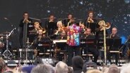 Die NDR Bigband spielt auf einer Bühne des Elbjazz-Festivals. © Screenshot 
