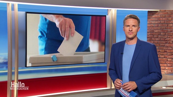 Arne-Torben Voigts moderiert Hallo Niedersachsen um 19:30 Uhr. © Screenshot 