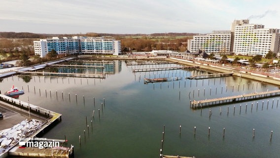 Der im Zuge einer Sturmflut verwüstete Hafen in Damp wurde nun teilweise wiedereröffnet. © Screenshot 
