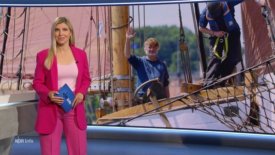 Moderatorin Bibiana Barth im Studio. © Screenshot 