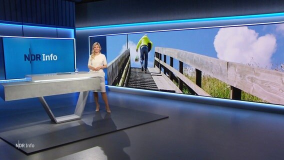 Bibiana Barth moderiert NDR Info. © Screenshot 