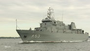 Ein Marineschiff bei der Kieler Woche. © Screenshot 