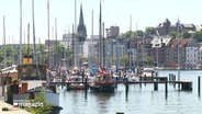 Eine Stadtaufnahme von Flensburg. © Screenshot 