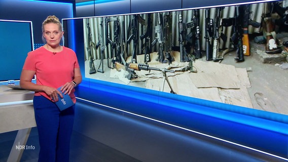 Moderatorin Juliane Möcklinghoff im Studio. © Screenshot 