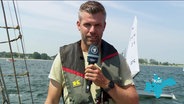 Reporter Phillip Kamke berichtet von der Kieler Woche. © Screenshot 