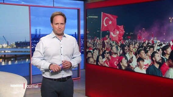 Moderator Christian Buhk im Studio. © Screenshot 