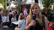 Die Reporterin Vera Zellmer berichtet. © Screenshot 