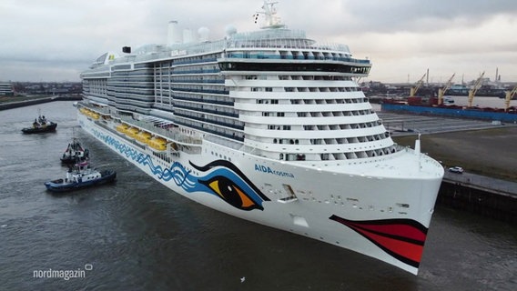 Die AIDA von vorne. © Screenshot 