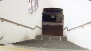 Die Treppe im Uelzener Bahnhofsgebäude © Screenshot 