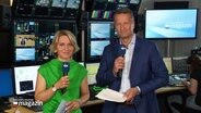 Moderator:innen Marie-Luise Bram und Gerrit Derkowski im Studio. © Screenshot 