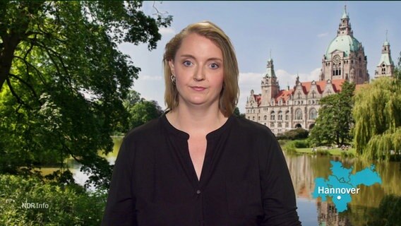Kristina Hoffmann berichtet aus Hannover. © Screenshot 