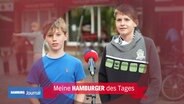 Keke und Benno aus Niendorf küren ihre "Hamburger des Tages". © Screenshot 