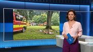 Romy Hiller moderiert NDR Info um 21:45 Uhr. © Screenshot 