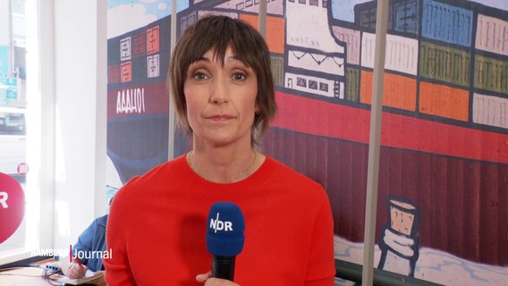 Theresa Pöhls moderiert das Hamburg Journal um 18:00 Uhr. © Screenshot 