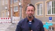 Stefan Weidig berichtet aus Stralsund. © Screenshot 