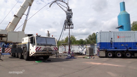 Die Geothermie-Anlage in Schwerin wird gespült. © Screenshot 