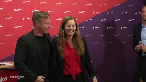 Janine Wissler und Martin Schirdewan treten als Bundesspitze der Partei "Die Linke" zurück. © Screenshot 