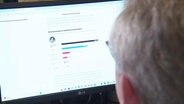 Ein Mann liest einen Artikel über die Wahlen in Thüringen. © Screenshot 