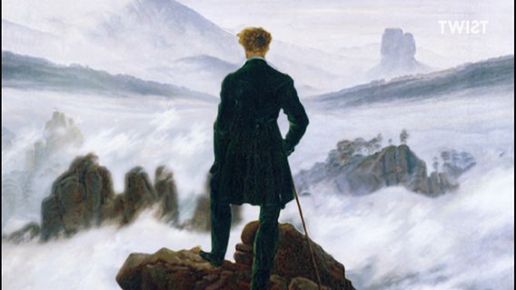 Eine animierte Malerei von Caspar David Friedrich. © Screenshot 