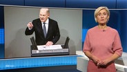 Bundeskanzler Olaf Scholz stellt die Vertrauensfrage. © Screenshot 