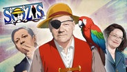 Helmut Schmidt, Olaf Scholz und Andrea Nahles in: Die Suche nach dem letzten echten Sozi! © NDR 