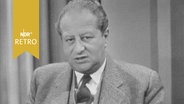 Der österreichische Außenminister Bruno Kreisky am 13.06.1961 im Gespräch. © Screenshot 